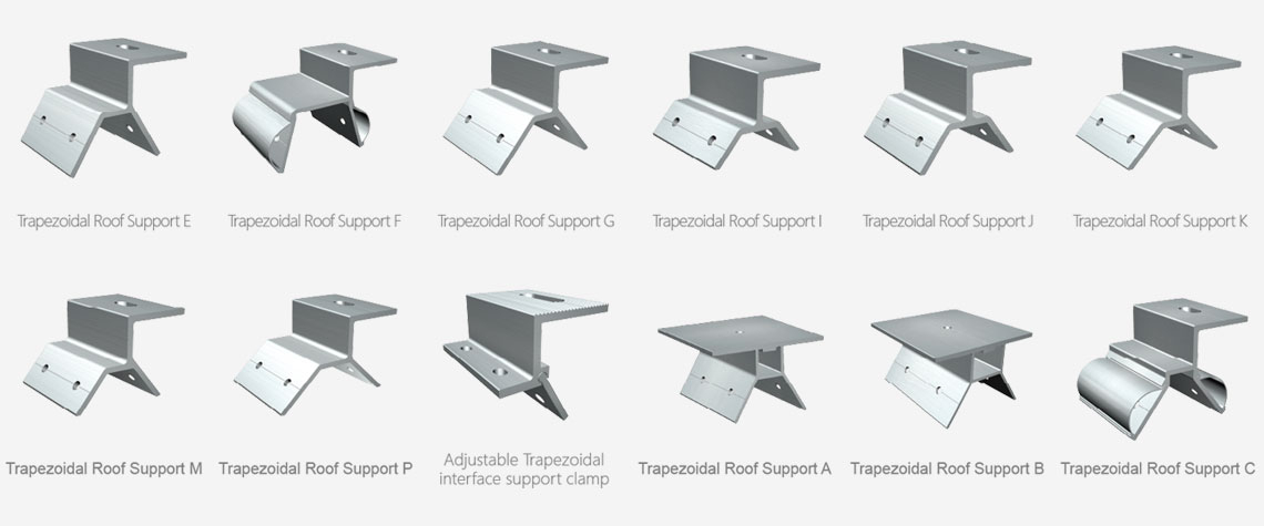 梯形彩钢瓦屋顶铝制太阳能夹具-2